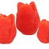 CANDLE TULIP ORANGE 10X13CM NM