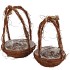 WICKER ELM BRANCHES BROWN EGG BASKET S/2 NM