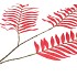 SILK PALM LEAF RED 87CM NM