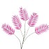 SILK PALM LEAF FUCHSIA 125CM NM