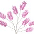 SILK PALM LEAF FUCHSIA 150CM NM
