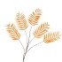 SILK PALM LEAF ORANGE 125CM NM