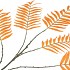 SILK PALM LEAF ORANGE 125CM NM