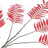 SILK PALM LEAF RED 125CM NM