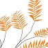SILK PALM LEAF ORANGE 150CM NM