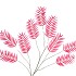 SILK PALM LEAF PINK 150CM NM