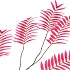 SILK PALM LEAF PINK 150CM NM