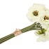 SILK POPPY BOUQUET WHITE 9X 33CM
