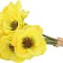 SILK POPPY BOUQUET YELLOW 9X 33CM