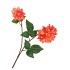 SILK DAHLIA 2X ORANGE REAL TOUCH 60CM
