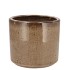 JAVEA CILINDER POT GLAZED TAUPE 13X12CM