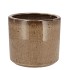 JAVEA CILINDER POT GLAZED TAUPE 15X14CM