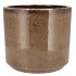 JAVEA CILINDER POT GLAZED TAUPE 26X23CM