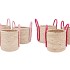 VENICE FUCHSIA/PINK BASKET HANDLE SET 3 35X28/32X26/26X25 NM