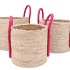 VENICE FUCHSIA/PINK BASKET HANDLE SET 3 35X28/32X26/26X25 NM