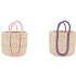 VENICE PINK/LILA BASKET HANDLES SET 3 35X28/32X26/26X25 NM