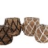 VENICE BLACK/WHITE BASKET STITCH SET 2 25X25X30/15X16X23 NM