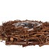 WREATH ROOT WOOD BROWN 50CM