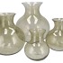 MIRA OLIVE GREEN GLASS CONE NECK SPHERE VASE 25X25X27CM