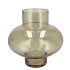 MIRA OLIVE GREEN GLASS BULB LOW VASE 30X30X30CM