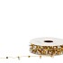 RIBBON FAUX LIGHT SILVER GOLD 5MX12MM NM