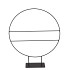 METAL CIRCLE BARS BLACK 30CM