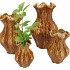 INGA DRISS BROWN VASE ACTIVE GLAZE 15X15X20CM