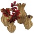 INGA DRISS GOLD VASE ACTIVE GLAZE 27X27X44CM NM