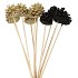 PICK SHINE PINECONE NAT BLACK/GOLD GLITTER 50CM ASS P/12