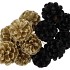 PICK SHINE PINECONE NAT BLACK/GOLD GLITTER 50CM ASS P/12