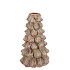 CONCRETE GOLDEN PINE TREE CANDLE HOLDER 11X11X19CM