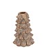 CONCRETE GOLDEN PINE TREE CANDLE HOLDER 10X10X15CM