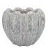 INGA GREY POT ROUND ACTIVE GLAZE 25X25X19CM NM