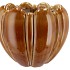 INGA BROWN POT ROUND ACTIVE GLAZE 32X32X26CM NM