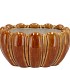 INGA BROWN POT OVAL ACTIVE GLAZE 26X17X13CM NM