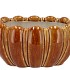 INGA BROWN POT OVAL ACTIVE GLAZE 29X20X15CM NM