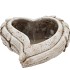 CONCRETE HEART TOP WINGS PLANTER CURVED 26X24X9CM NM