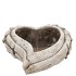 CONCRETE HEART TOP WINGS PLANTER CURVED 22X20X7CM NM