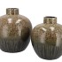 JADE FOREST GREEN VASE NECK 28X29CM NM