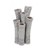 INGA BARRIER GREY VASE TUBE ACTIVE GLAZE 17X14X28CM NM