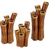INGA BARRIER BROWN VASE TUBE ACTIVE GLAZE 17X14X28CM NM