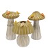 BIRD MUSHROOM VASE OLIVE ASS 14X14X20CM