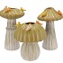 BIRD MUSHROOM VASE OLIVE ASS 18X18X31CM