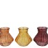 ROMAN AUTUMN CLEAR DIAMOND GLASS VASE ASS 13X13CM NM