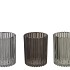 ROMAN BLACK MIX GLASS CANDLE HOLDER ASS 8X8X10CM NM