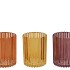 ROMAN AUTUMN MIX GLASS CANDLE HOLDER ASS 8X8X10CM NM