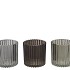 ROMAN BLACK MIX GLASS CANDLE HOLDER ASS 9X9X9CM NM