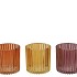 ROMAN AUTUMN MIX GLASS CANDLE HOLDER ASS 9X9X9CM NM