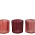 ROMAN RED MIX GLASS CANDLE HOLDER ASS 9X9X9CM NM