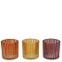ROMAN AUTUMN MIX GLASS CANDLE HOLDER ASS 8X8X8CM NM